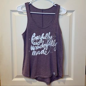 Fearfully and Wonderfully Make Purple Tank WALK IN LOVE
